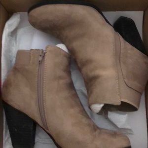 Taupe suede Booties